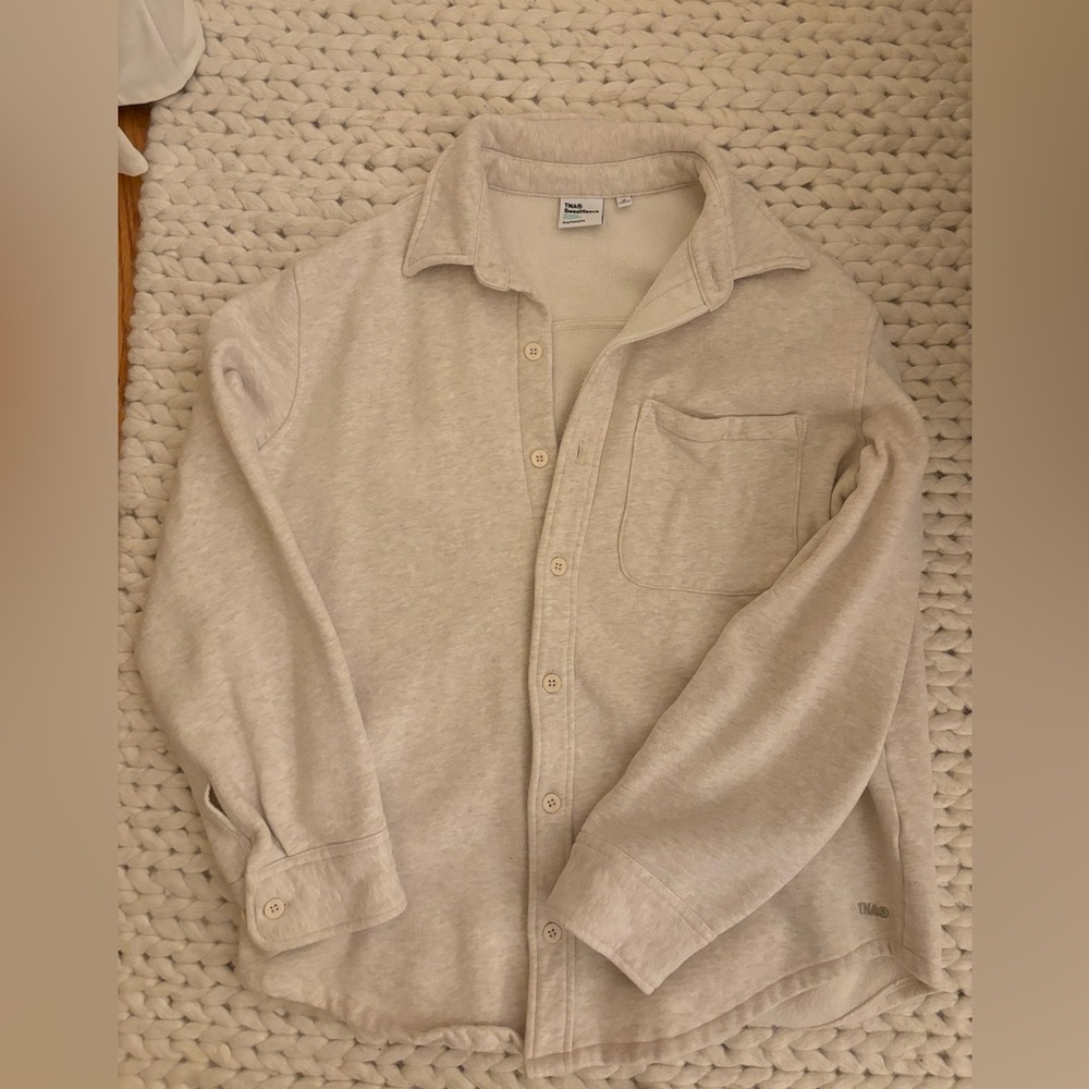 Aritzia Cozy Fleece Boyfriend Button Up